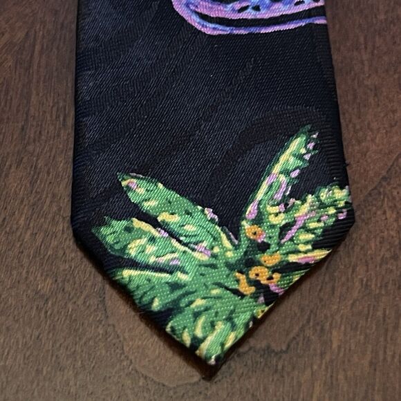 Vintage Steve Harris HandMade Polyester Made In Korea palm tree Canoe Print - Picture 7 of 10